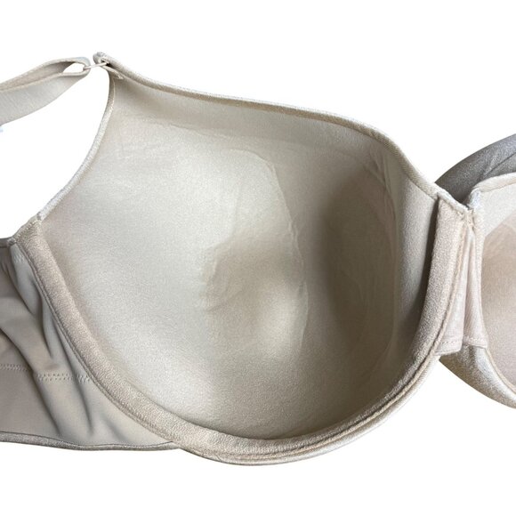 Cacique Lightly Lined Full Coverage Bra Tan Beige Nude Neutral Sz 46C - Picture 5 of 8